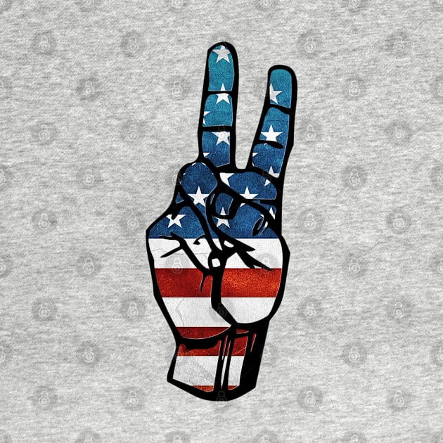 Peace hand patriotic, 4th of July, Peace sign, flag clipart, happy 4th of July by VikiShop